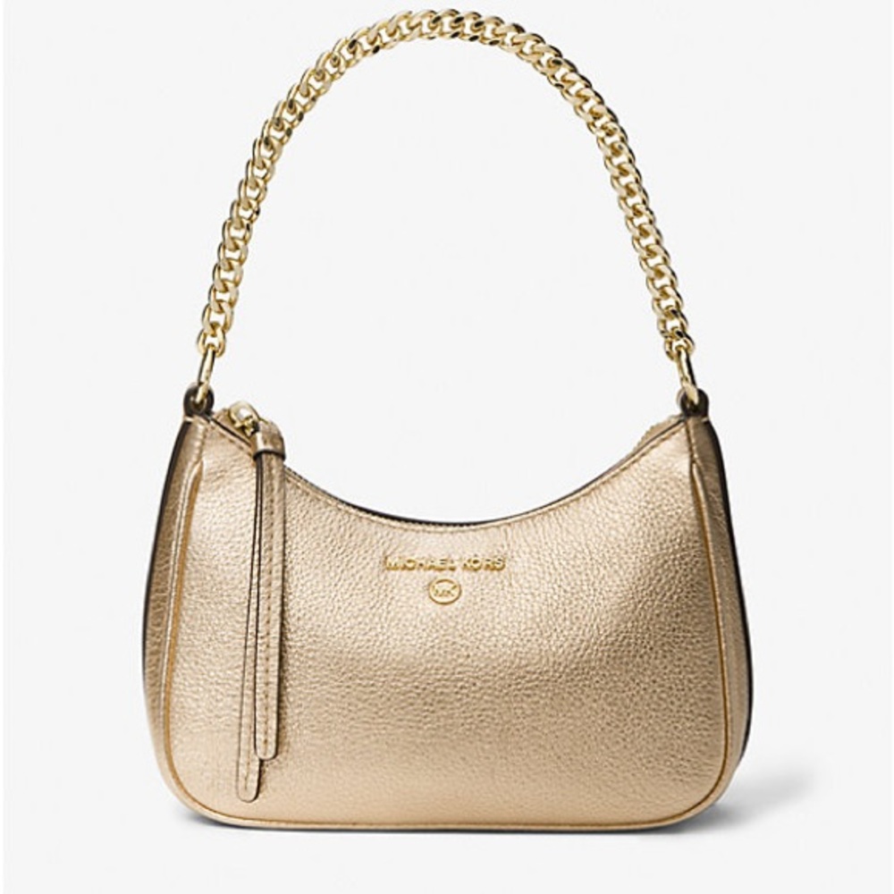 Michael Kors Jet Set Charm Small Chain Pouchette in Pale Gold